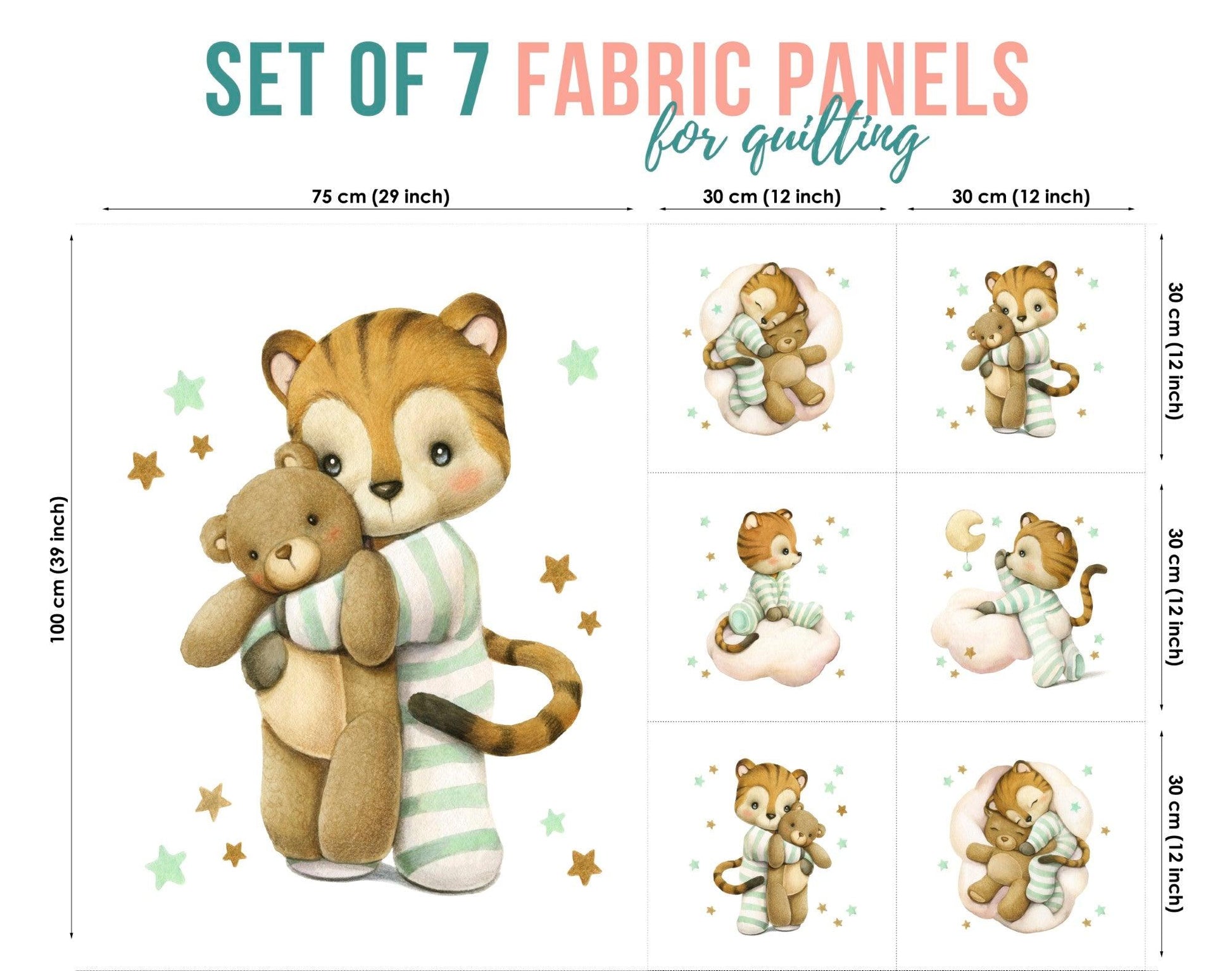 baby fabric panels for quilting