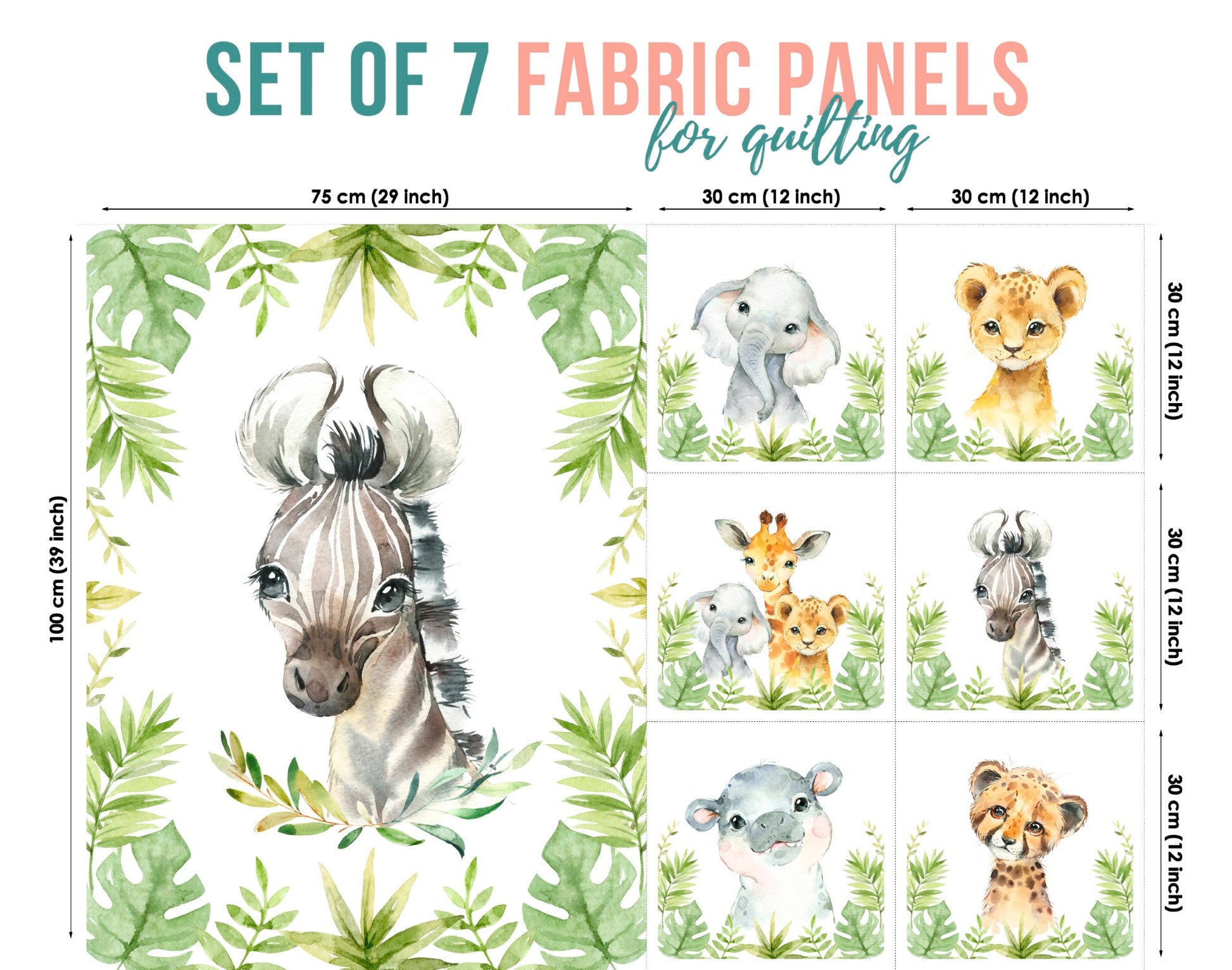 Baby Fabric Panels for Quilting, Baby Quilt Panels, Fabric Panels for Baby Quilts, Fabric Panels for Quilts, Quilting Fabric, Quilt Material, Blanket Making, DIY Sewing Projects