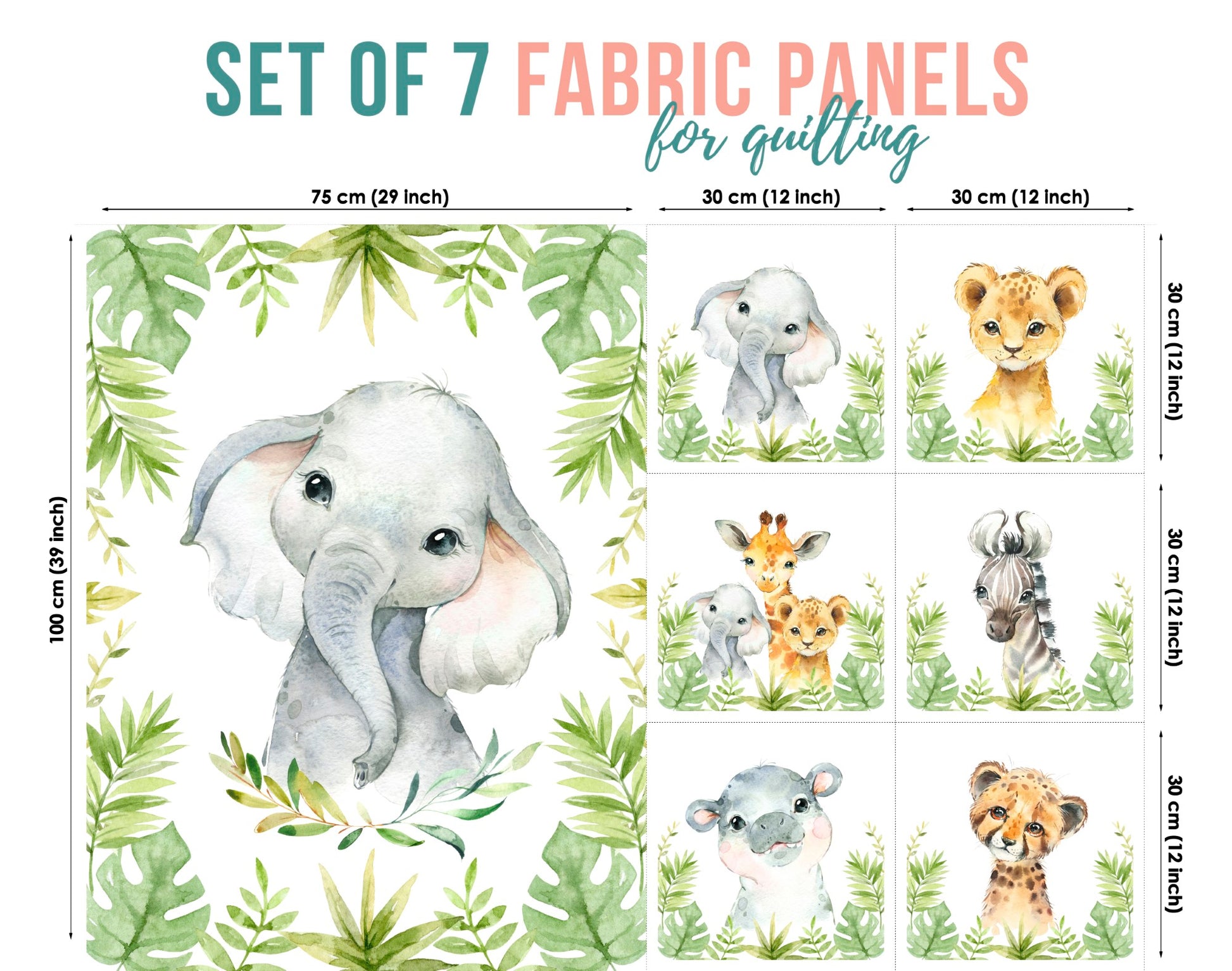 Baby Fabric Panels for Quilting, Baby Quilt Panels, Fabric Panels for Baby Quilts, Fabric Panels for Quilts, Quilting Fabric, Quilt Material, Blanket Making, DIY Sewing Projects