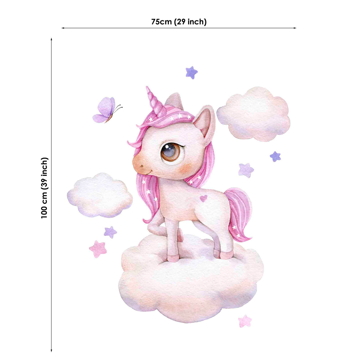 Cute Mauve Unicorn Fabric Panels for Quilting