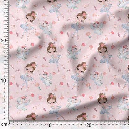 Ballet Princess&Unicorn - Coordinating Fabric for Quilting