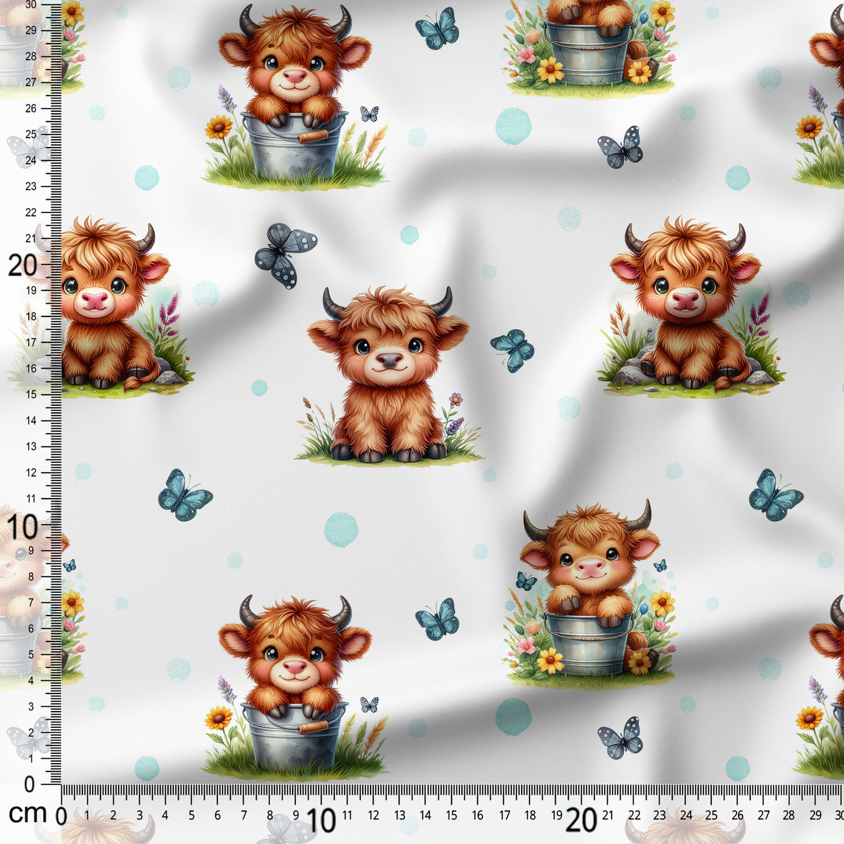 Highland Cow - Coordinating Fabric for Quilting
