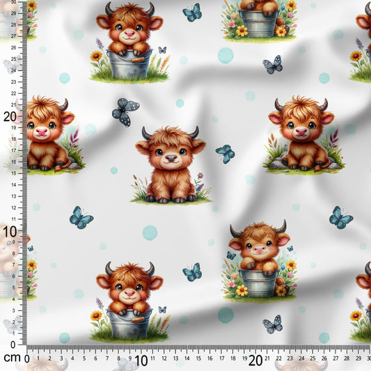 Highland Cow - Coordinating Fabric for Quilting