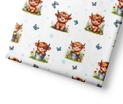 Highland Cow - Coordinating Fabric for Quilting