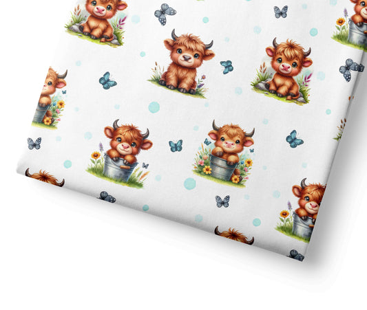 Highland Cow - Coordinating Fabric for Quilting
