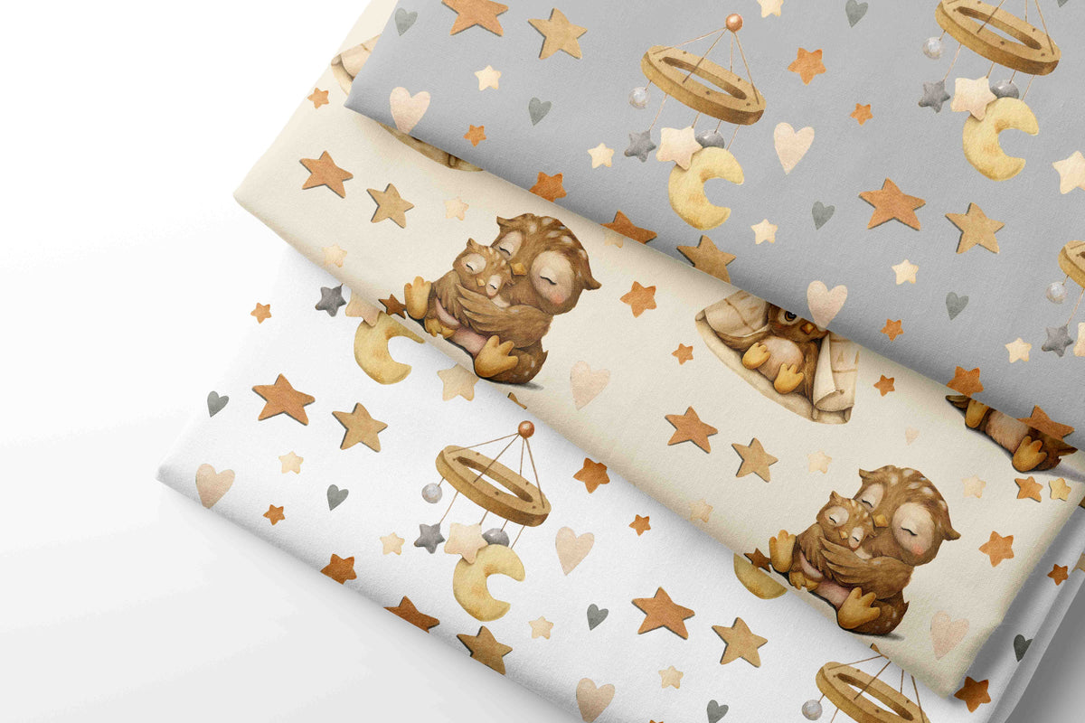 Cute Baby Owl - Coordinating Fabric for Quilting
