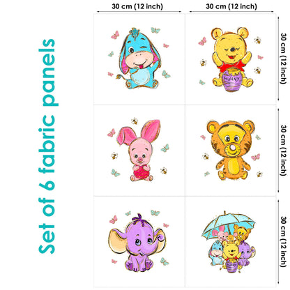 Winnie the Pooh Baby Fabric Panels for Quilting