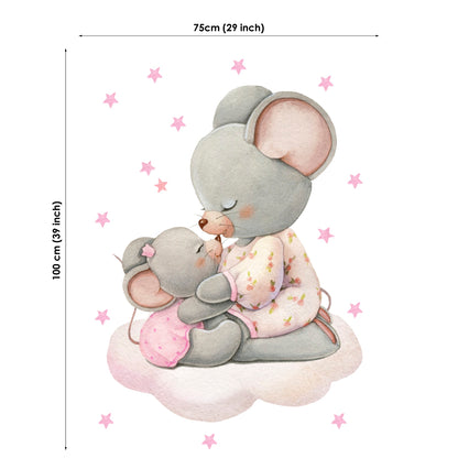 Exclusive Pink Mouse Fabric Panels for Quilting