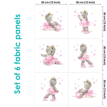 Ballerina Set of 6 Fabric Panels