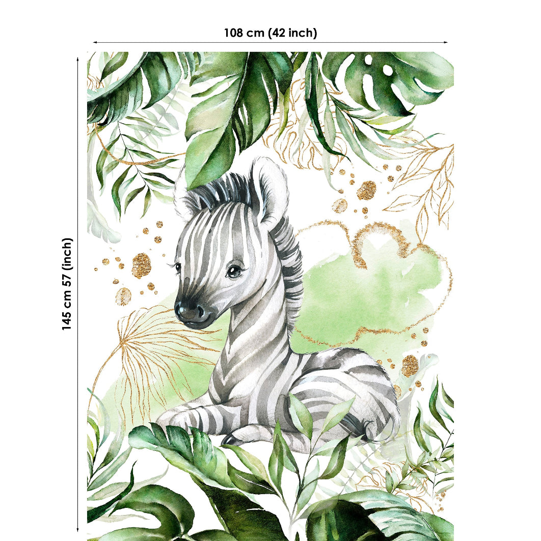 Jungle Safari Zebra Fabric Panels for Quilting