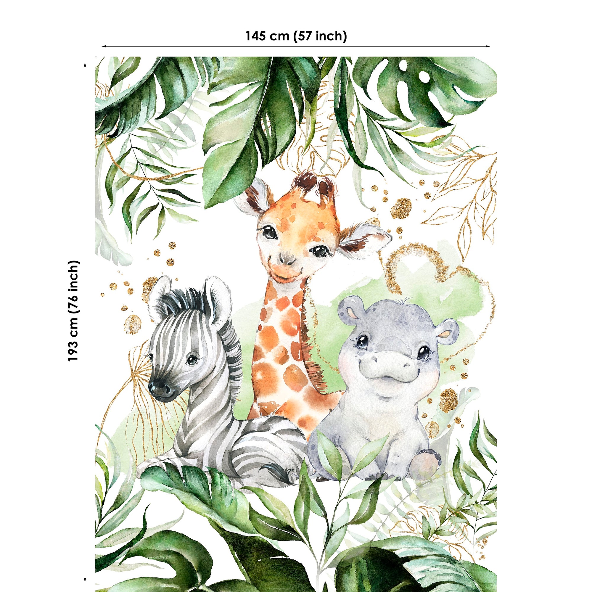 Jungle Baby Quilt Panel Blanket Nursery by DesignsByDiBlankets