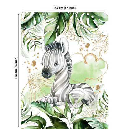 Jungle Safari Zebra Fabric Panels for Quilting
