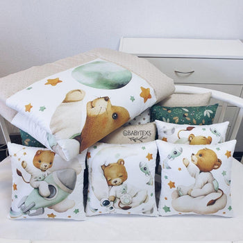 Cute Lion Set of 7 Fabric Panels