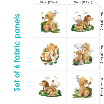 Lion King Set of 6 Fabric Panels